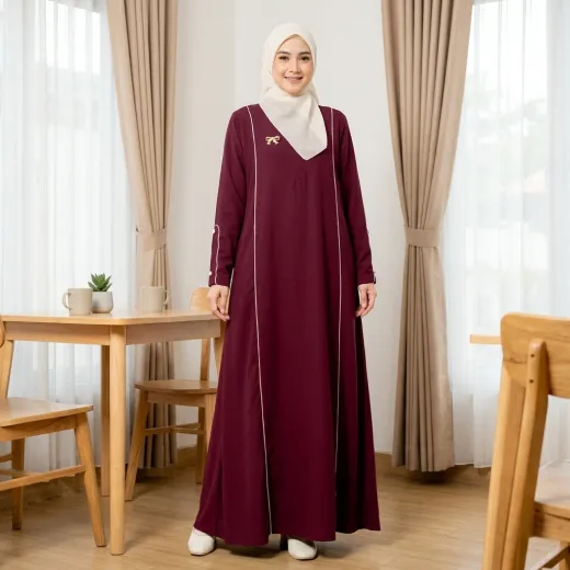 Ria Dress Gamis Sabrina Polos