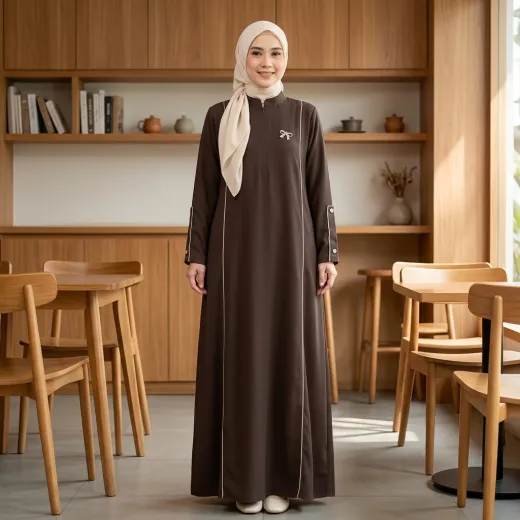 Ria Dress Gamis Sabrina Polos