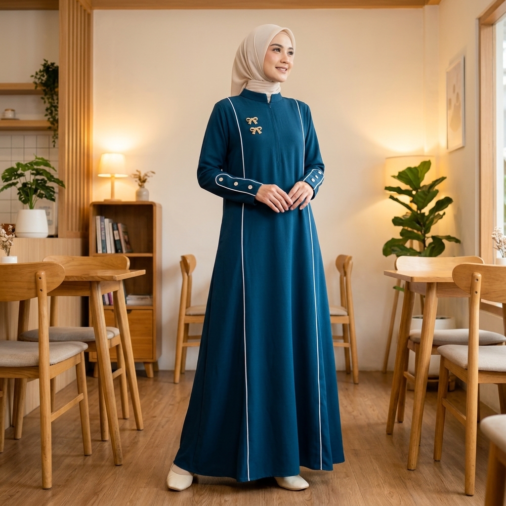 Fazira Dress Gamis Sabrina Polos
