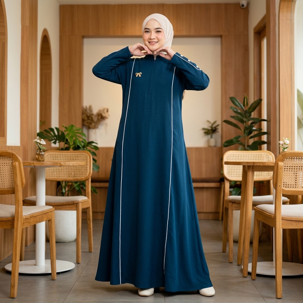 Fazira Dress Gamis Sabrina Polos