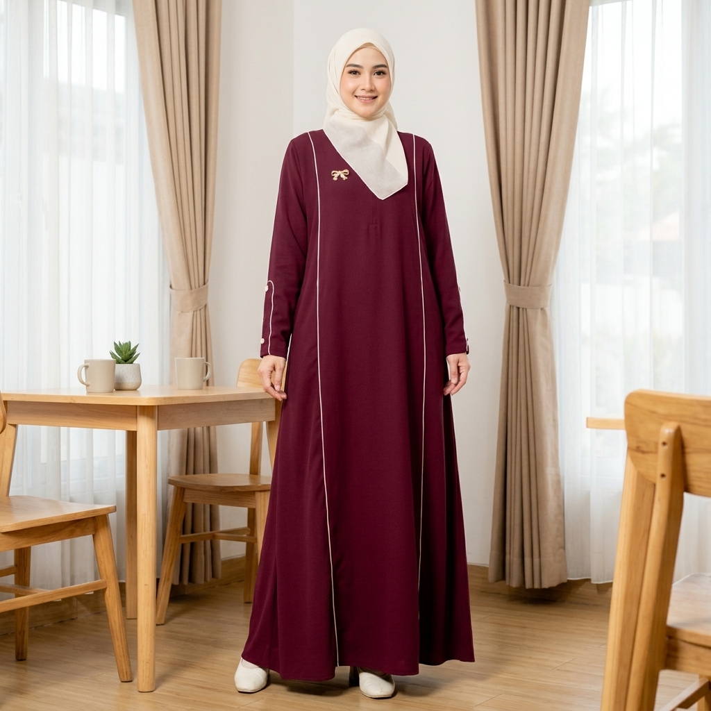 Ria Dress Gamis Sabrina Polos