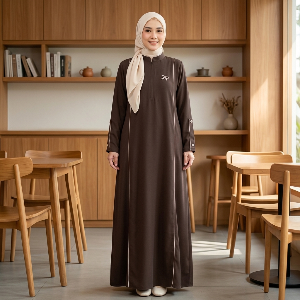 Ria Dress Gamis Sabrina Polos