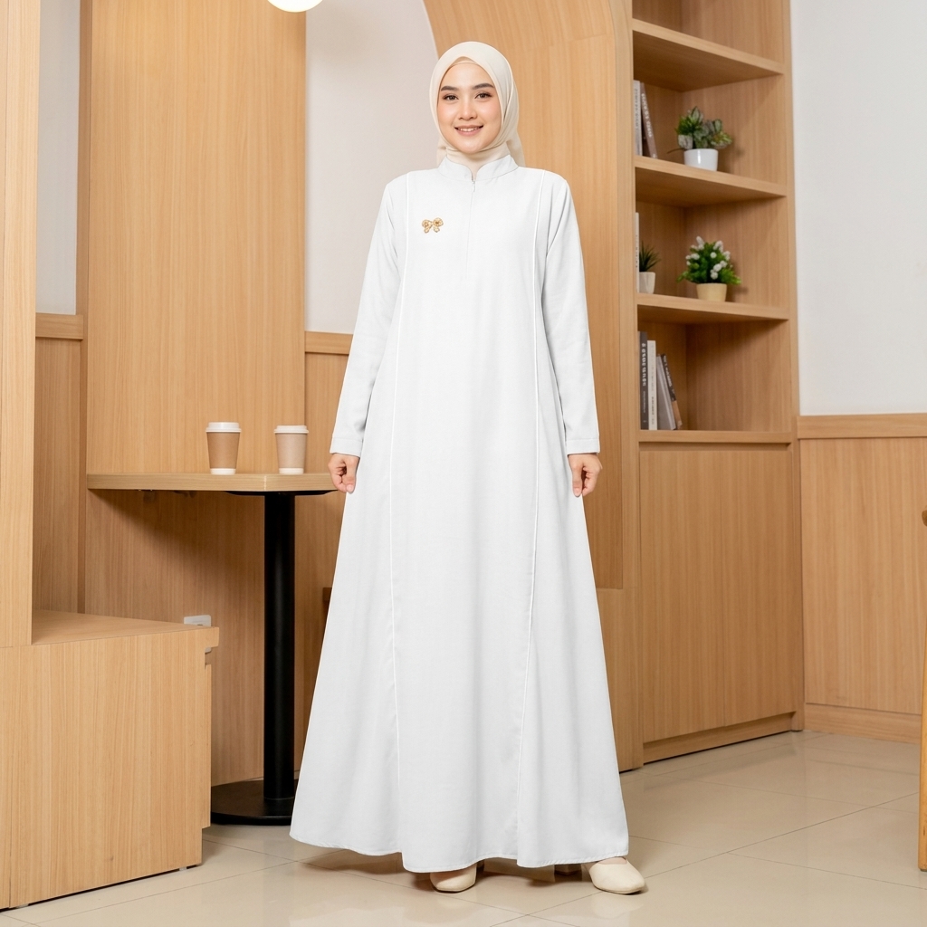Ria Dress Gamis Sabrina Polos
